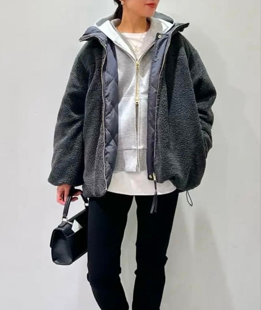 【極美品】TAION×UNFILO リバーシブルボアダウン グレー M