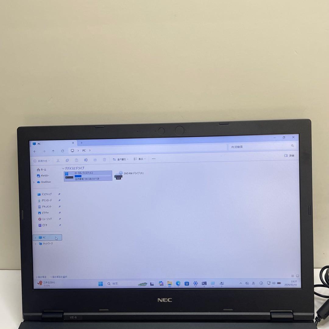 Windowsノート本体 NEC VersaPro VF-6 i5-8265U 8GB SSD256GB