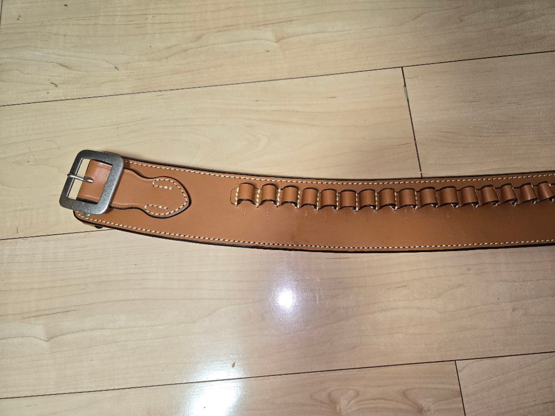 East.A ウエスタンガンベルト 牛革製 ブラウン Mサイズ No.001-M