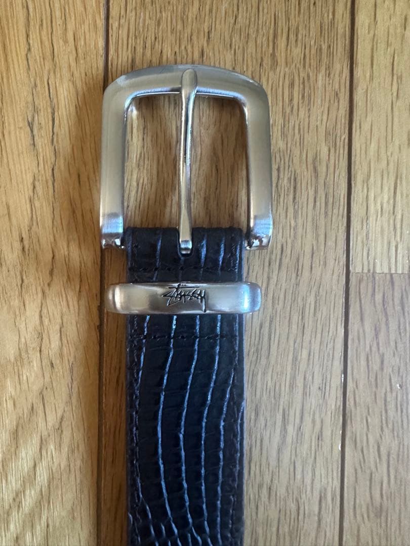 小物 STUSSY LEATHER OVERLAY BELT S/M