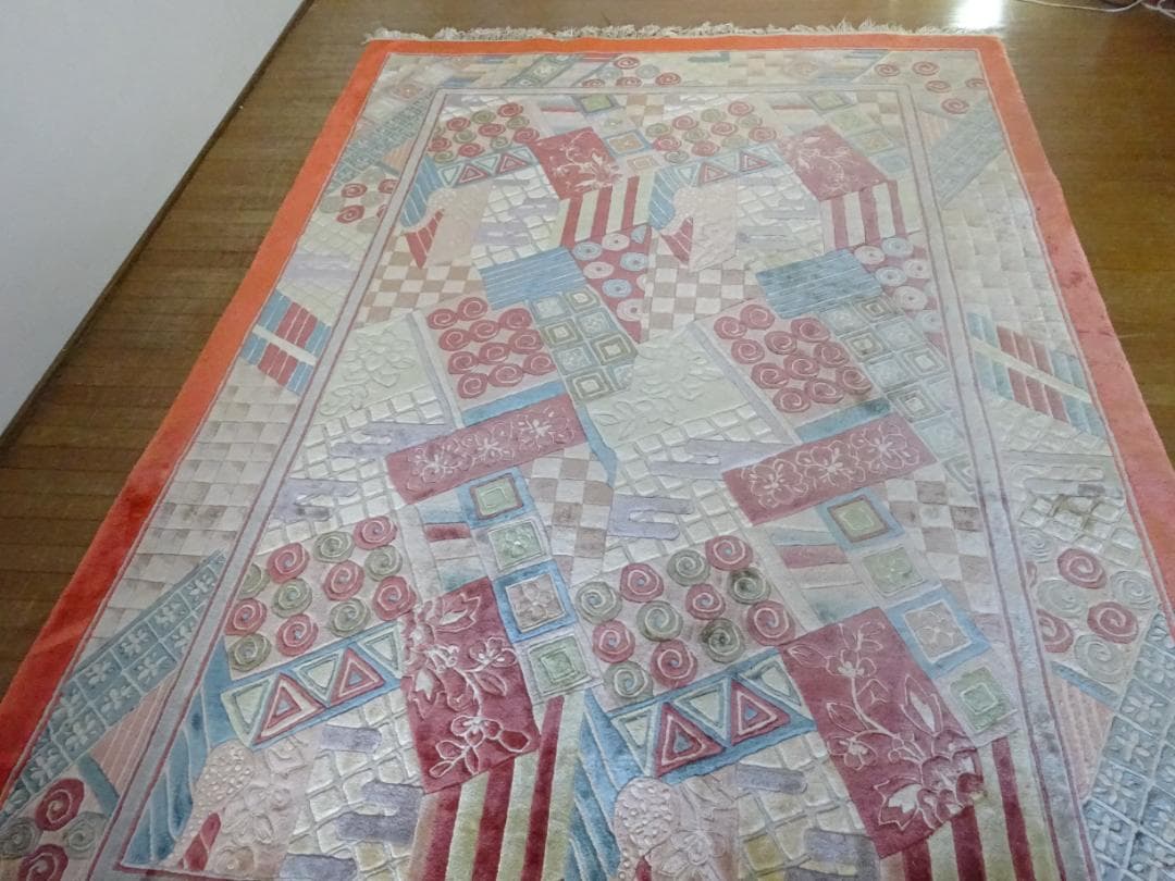 中国段通　シルク　120段　247×166センチ　センターラグ　高級絨毯