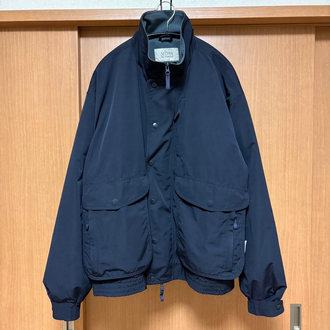 セダンオールパーパス　フリースラインドジャケット　ナイロンジャケット　ネイビー