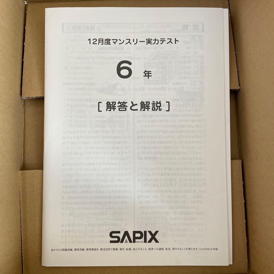 6年 マンスリーテスト 解答と解説