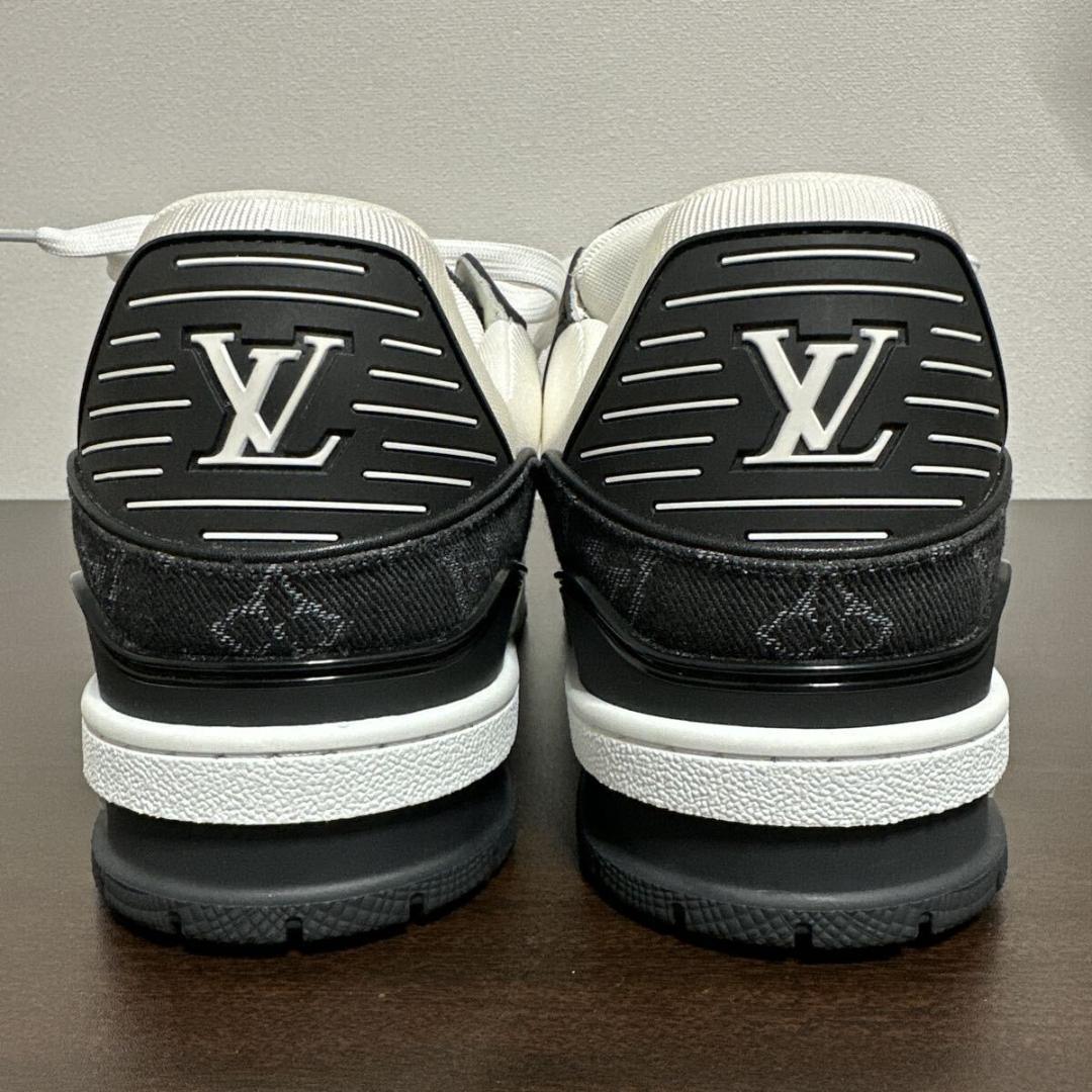 ルイヴィトン LV トレイナー モノグラム デニム レザー スニーカー 9