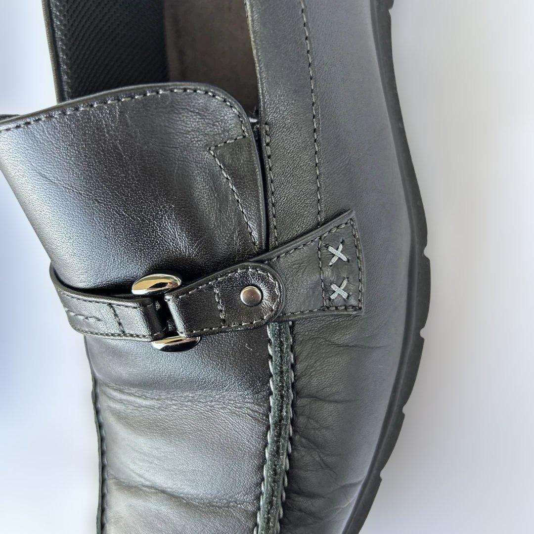 アシックスウォーキング　ペダラ　ローファー　黒　24.5 2E