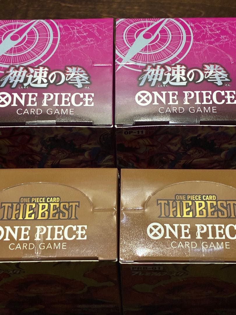 ワンピースカード 神速の拳 THE BEST 未開封BOX テープ付き 4box
