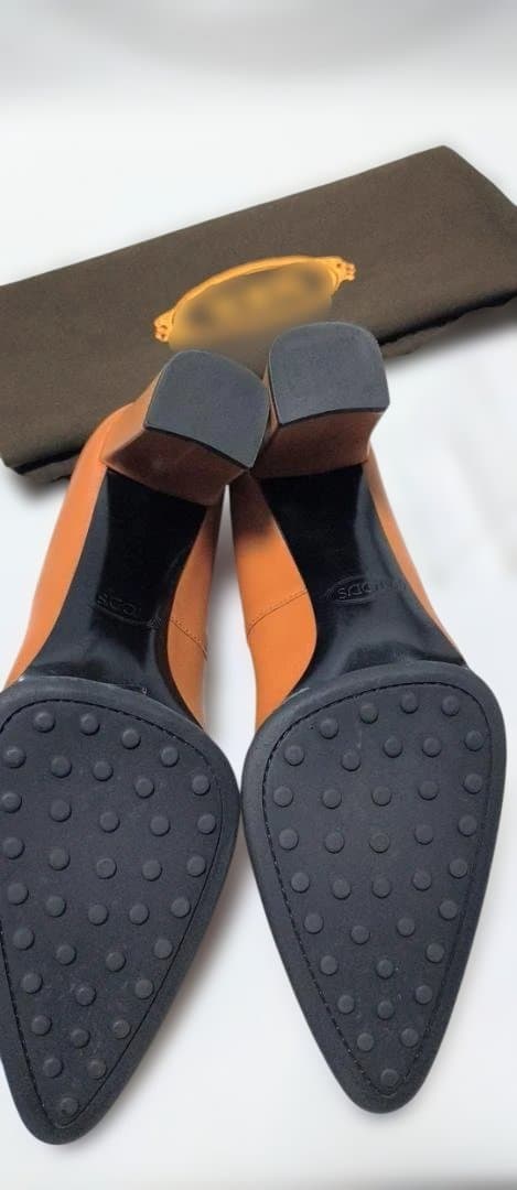 【美品】TOD'S トッズ パンプス キャメルオレンジ 36.5（23.5cm）