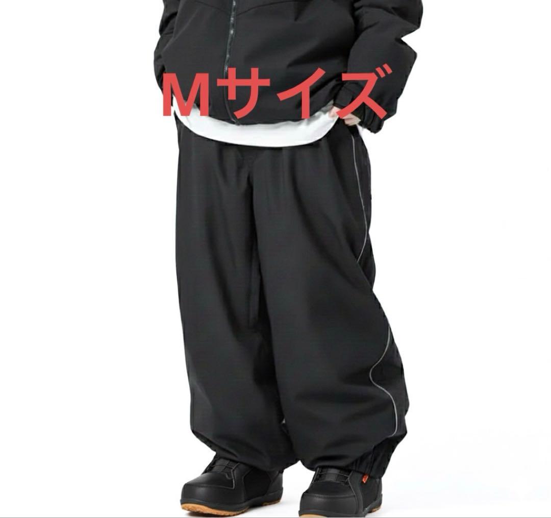 スノーボードウェア　ユニセックス　ブラック Mサイズ ワイドジョガーパンツ