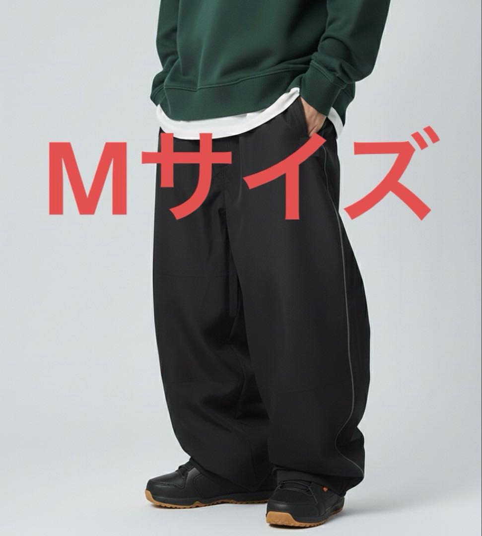 スノーボードウェア　ユニセックス　ブラック Mサイズ ワイドジョガーパンツ
