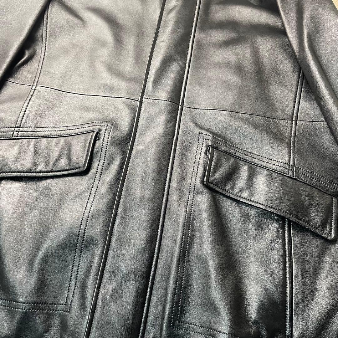 極美品 ダーバン DURBAN カーコート レザー 革 2way フード付