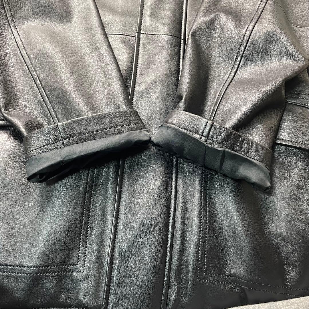 極美品 ダーバン DURBAN カーコート レザー 革 2way フード付