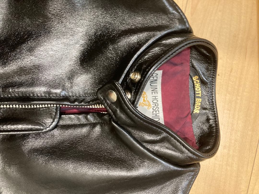 Schott 641XXH 馬革シングルライダース サイズ36 ブラック