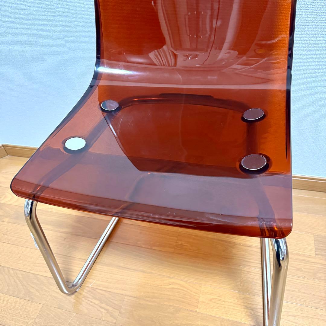 【美品】IKEA TOBIAS トービアス ダイニングチェア ブラウンレッド