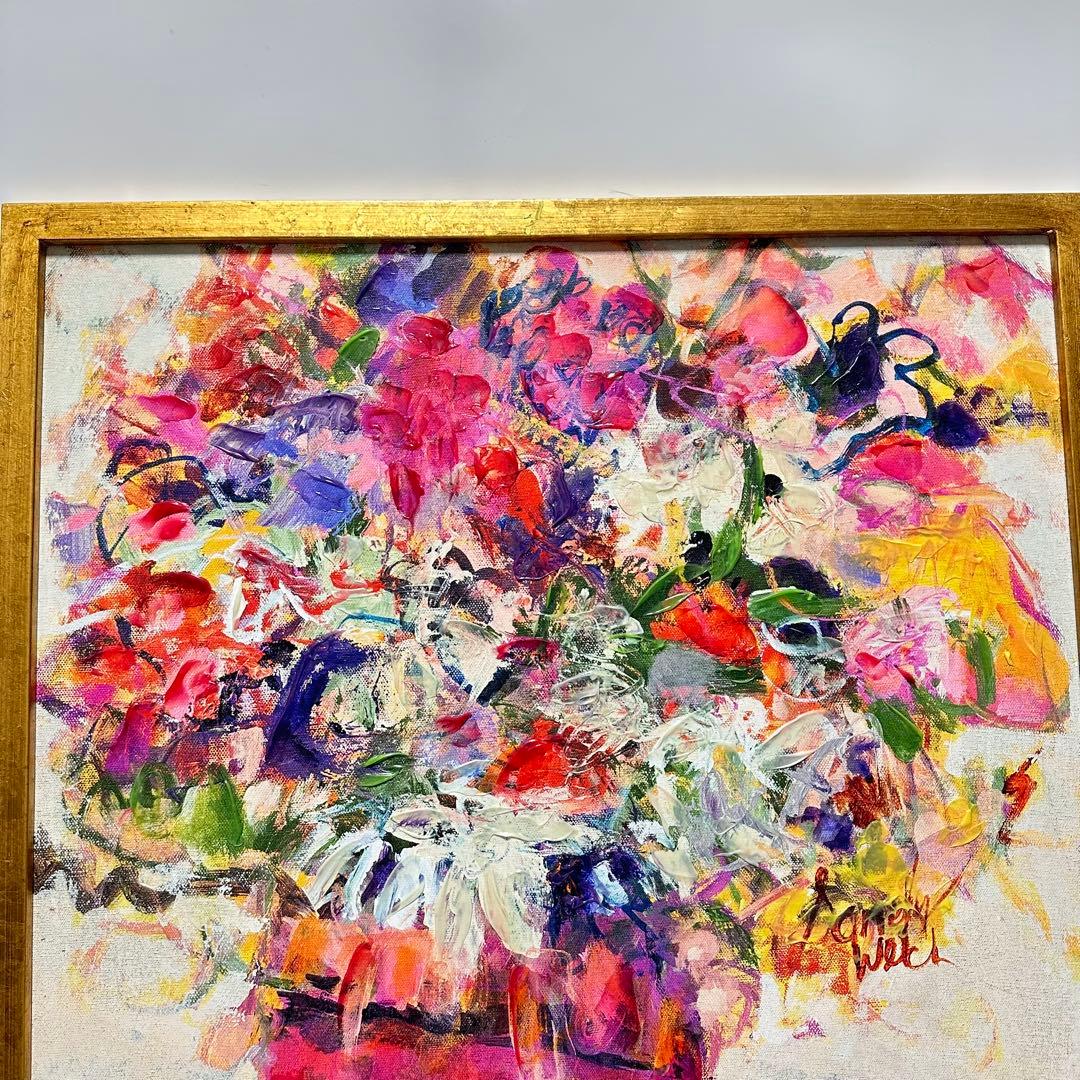 Francfranc　SANDY WELCH アートボード フローラ ピンク　金