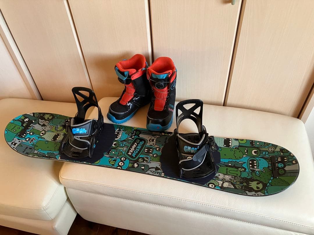 バートン　キッズ用スノーボード　3点セット