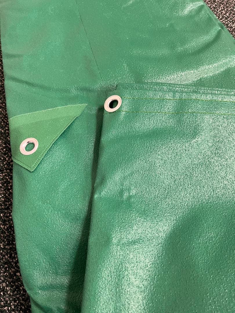 【新品】国産エステルトラック荷台シート　4.6×6.35 ライトグリーン 三角付