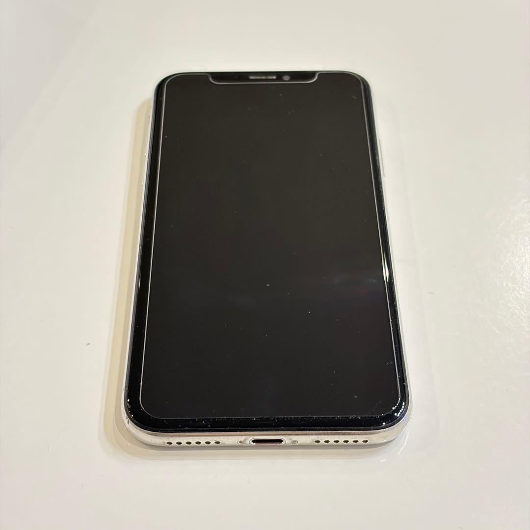 【背面割れ】 Apple iPhoneX 64GB 本体 SIMフリー　シルバー