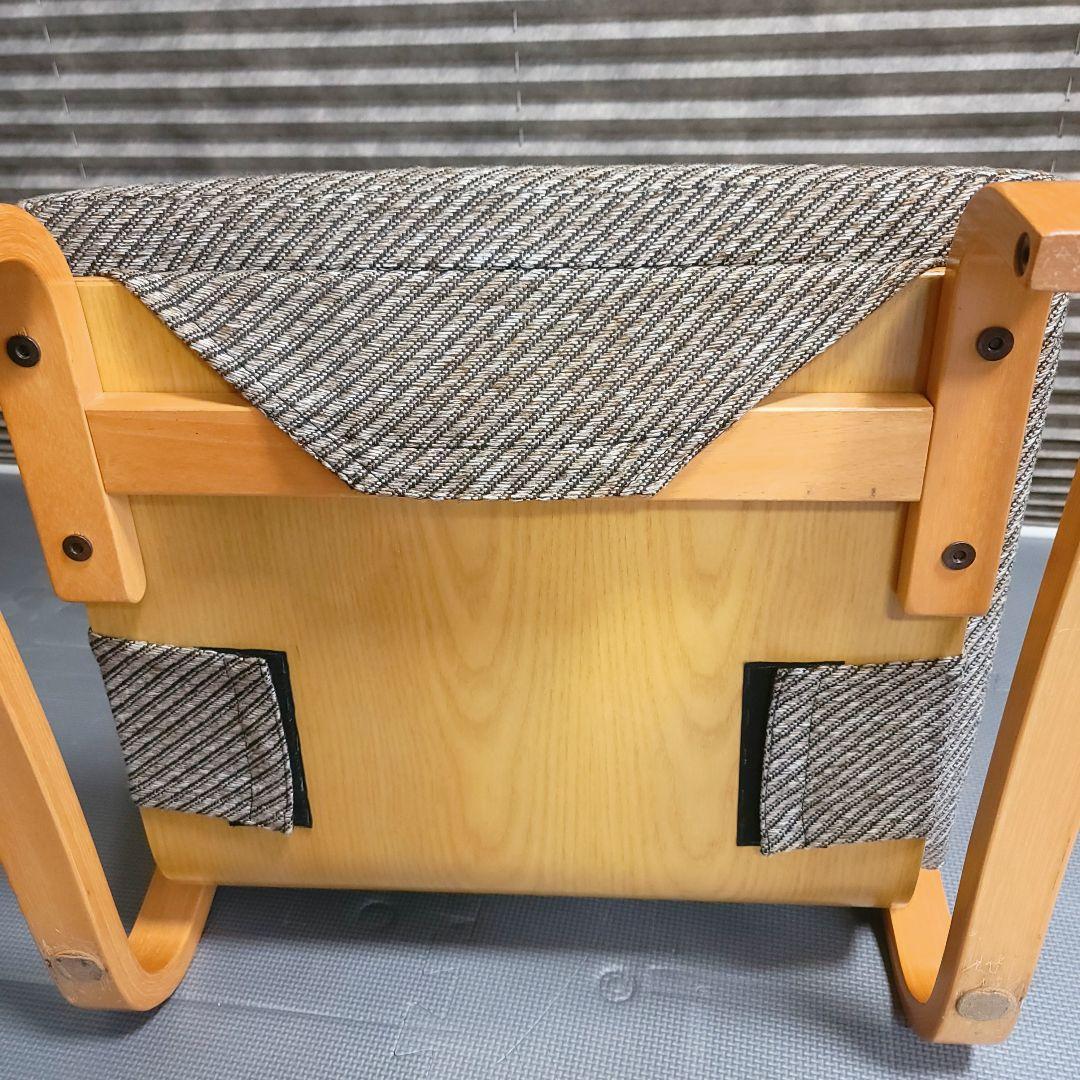 徳島県立工業技術センター　新日本木工　曲木　低座椅子　胡坐楽座椅子　腰痛防止