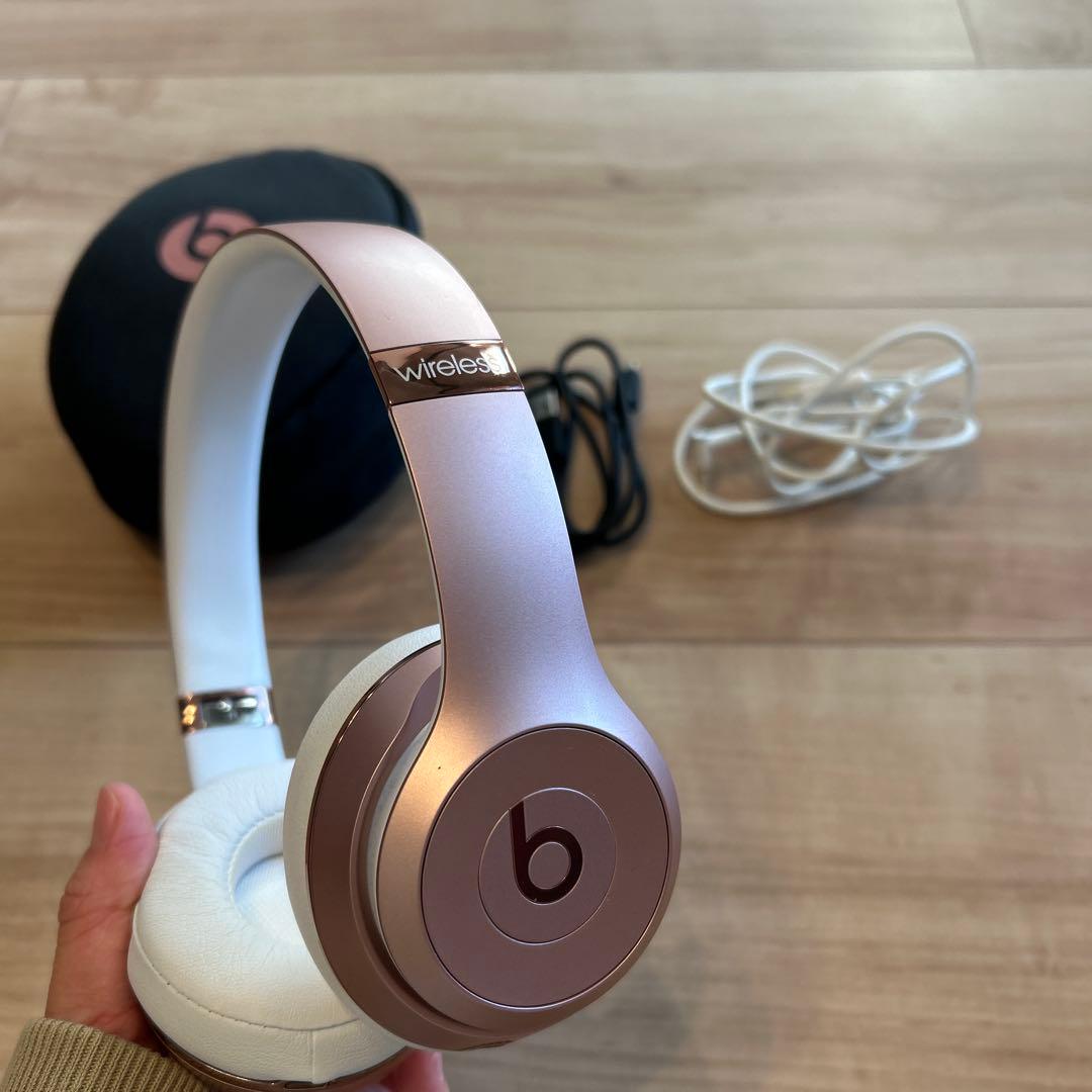 【Kou11】Beats Solo3 ワイヤレスヘッドホン ローズゴールド