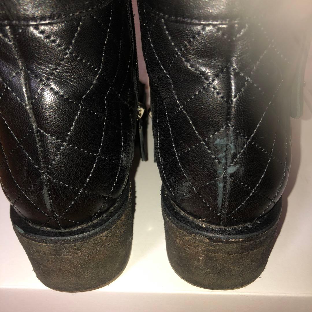 お値下げ！CHANEL マトラッセ ターンロックショートブーツ