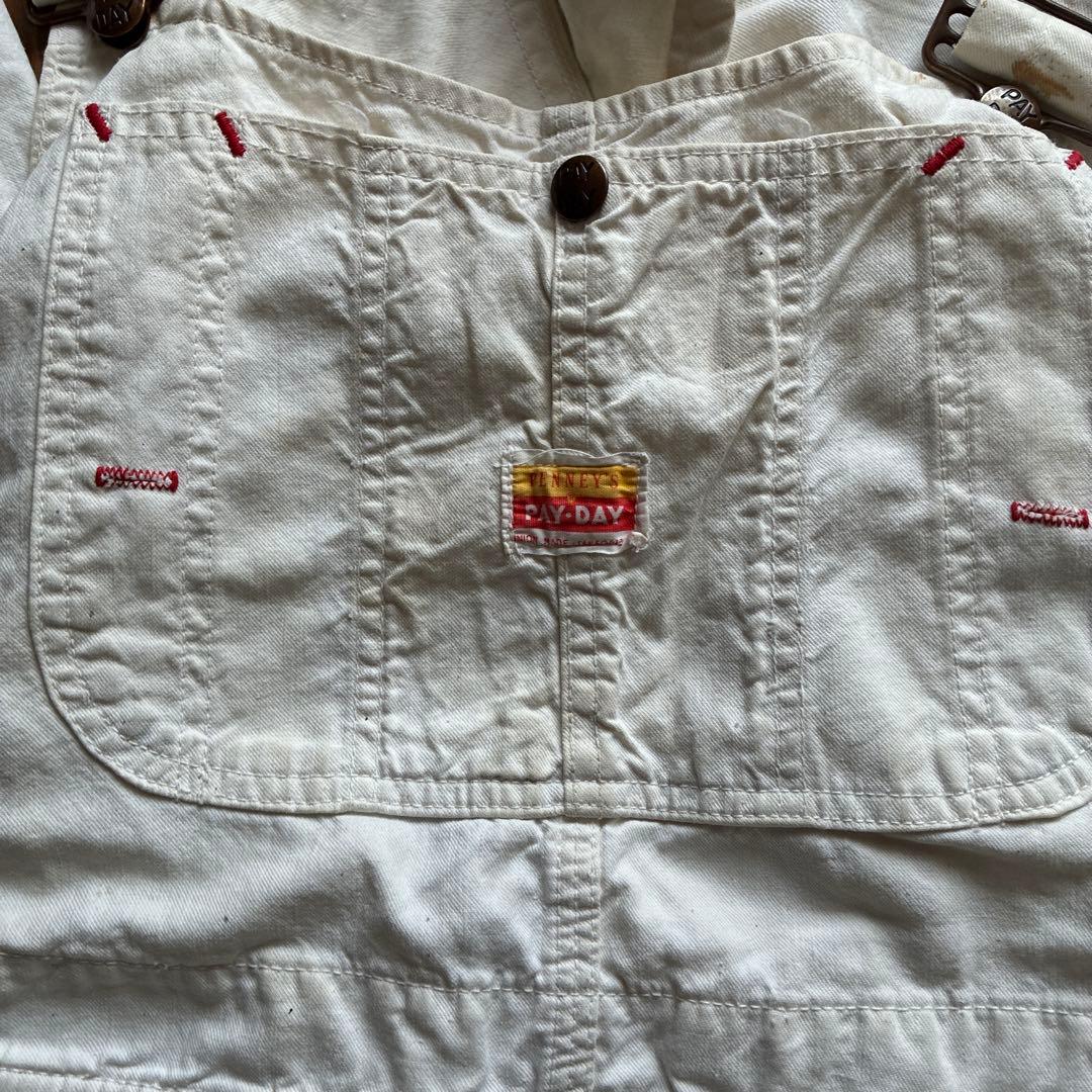 60s PAY DAYオーバーオールダブルニー　エプロン