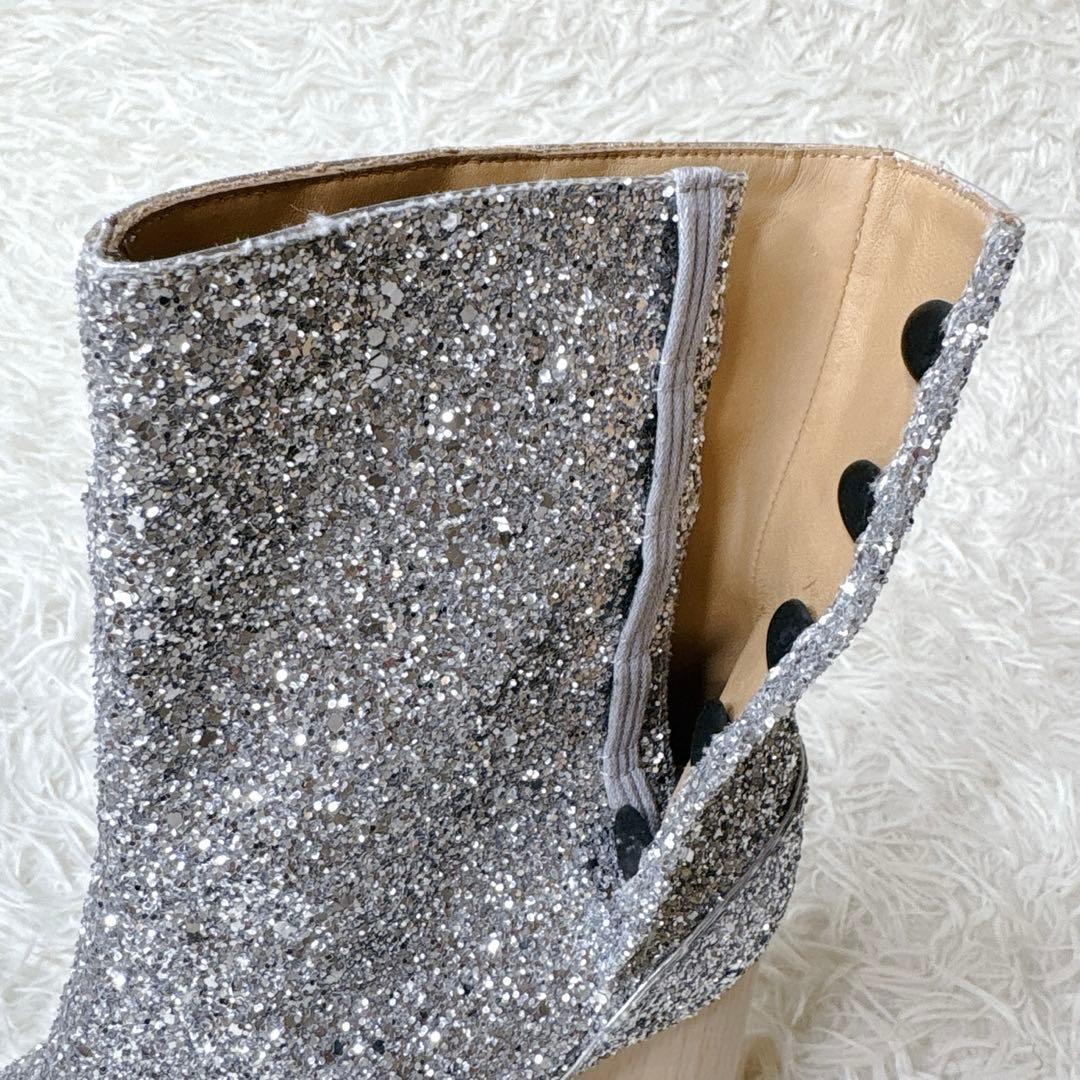 Maison Margiela 足袋ブーツ グリッター シルバー 38