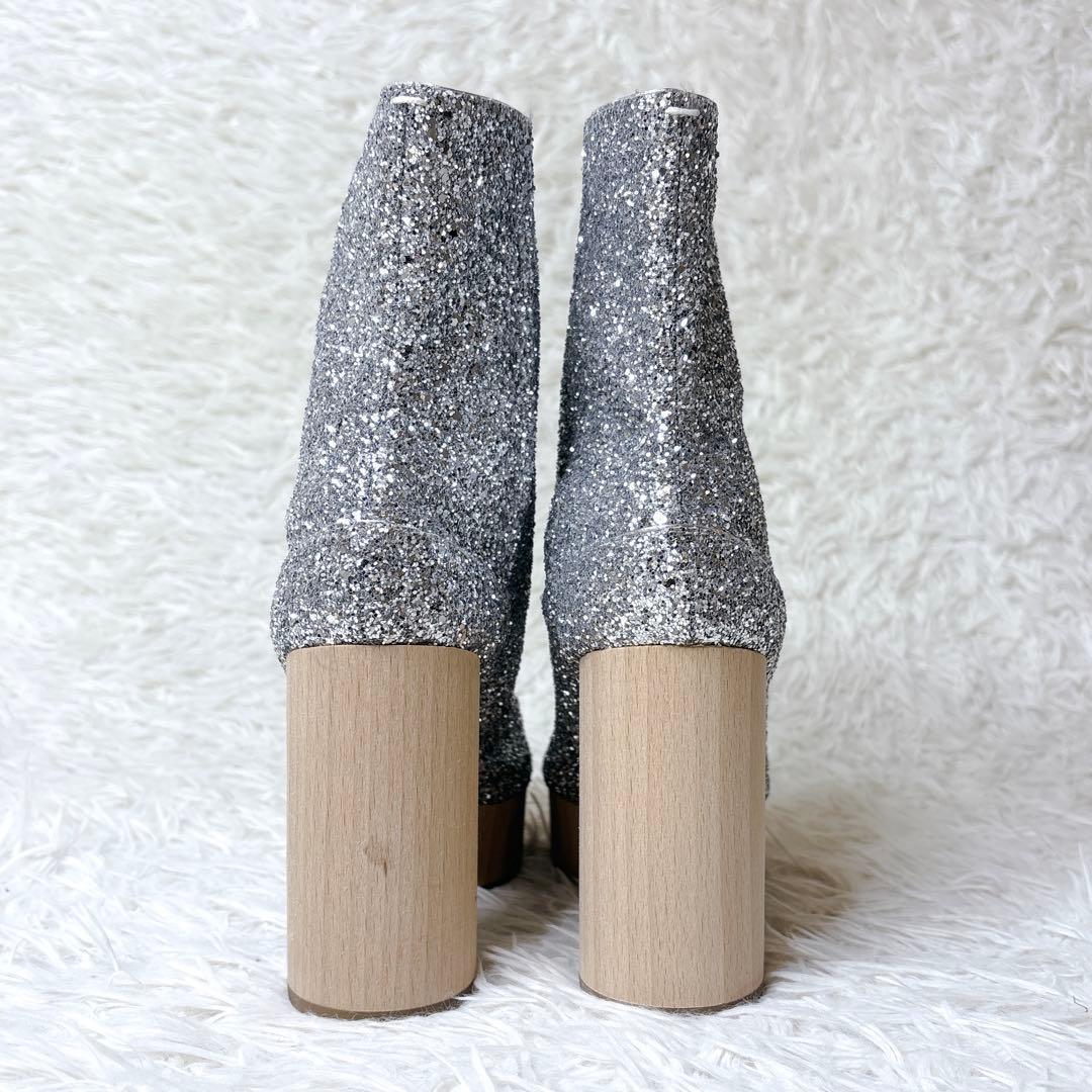 Maison Margiela 足袋ブーツ グリッター シルバー 38