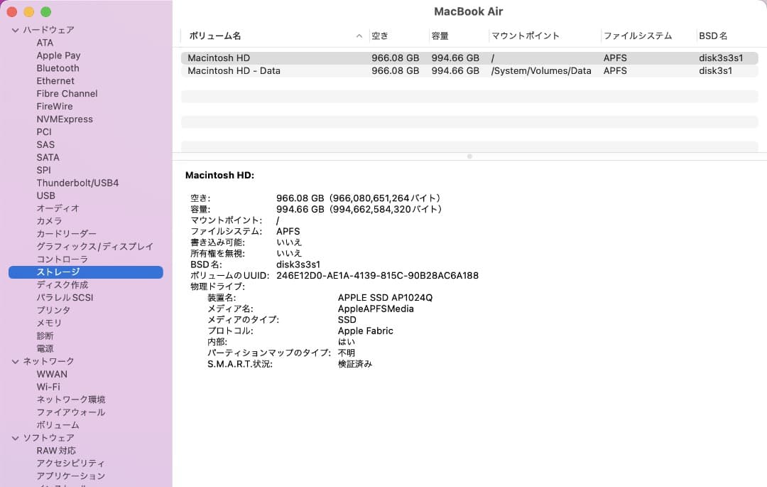 ヤマトナデシコMacBook Air 2020 M1 16GB 1TB