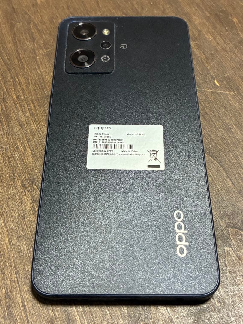 OPPO Reno7 A スターリーブラック 美品