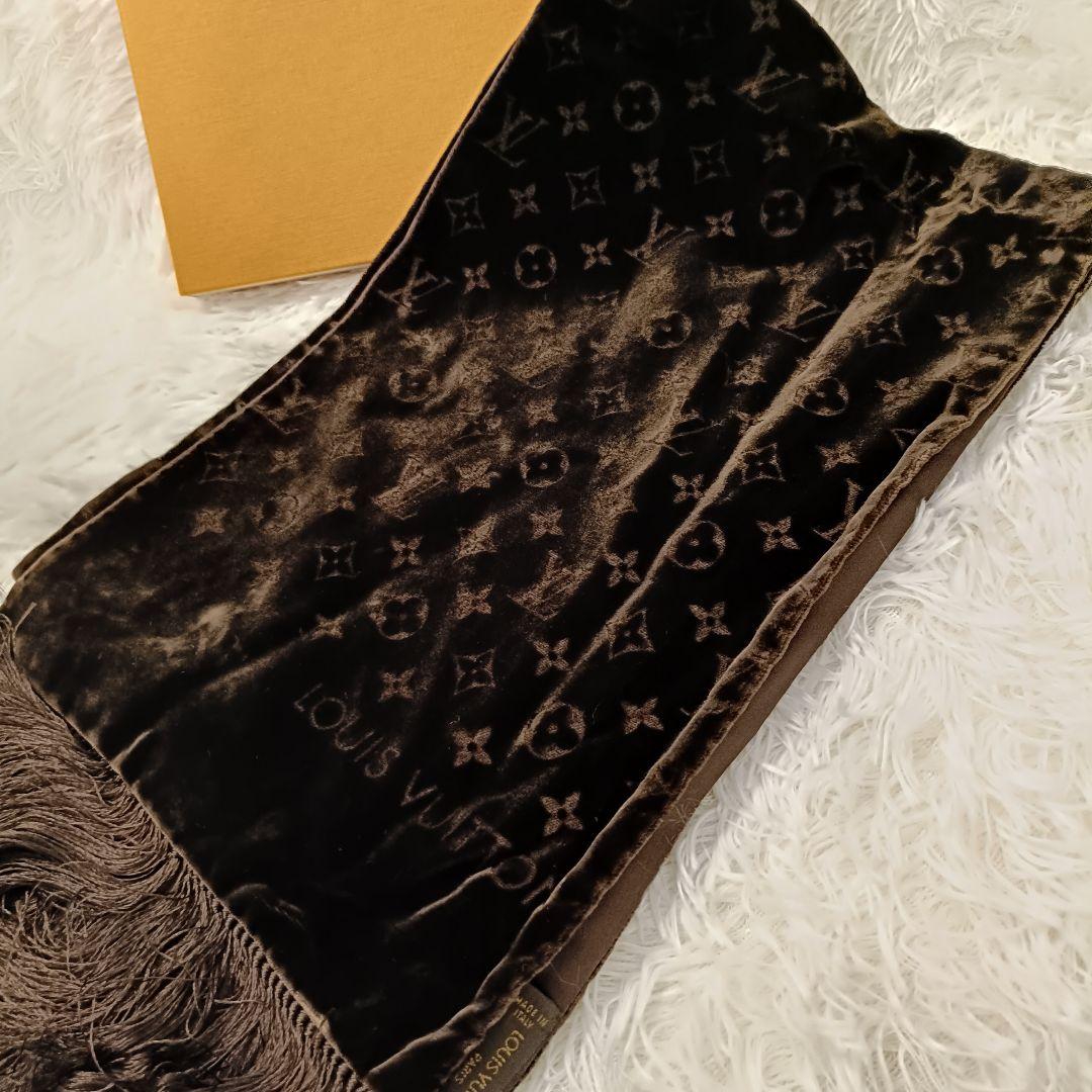 ヴィトン✨　マフラー　M71993 ブラウン　エシャルプブルール