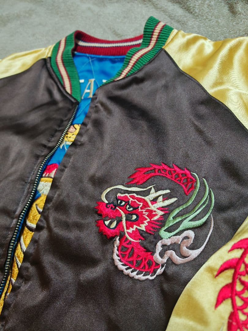 テーラー東洋 ２面用 虎龍鷲 日本限定 スカジャン 竹 サテン vintage