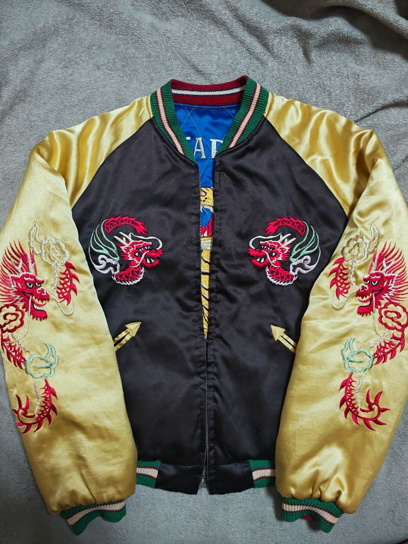 テーラー東洋 ２面用 虎龍鷲 日本限定 スカジャン 竹 サテン vintage