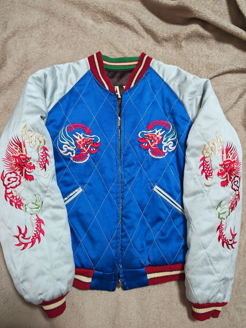 テーラー東洋 ２面用 虎龍鷲 日本限定 スカジャン 竹 サテン vintage