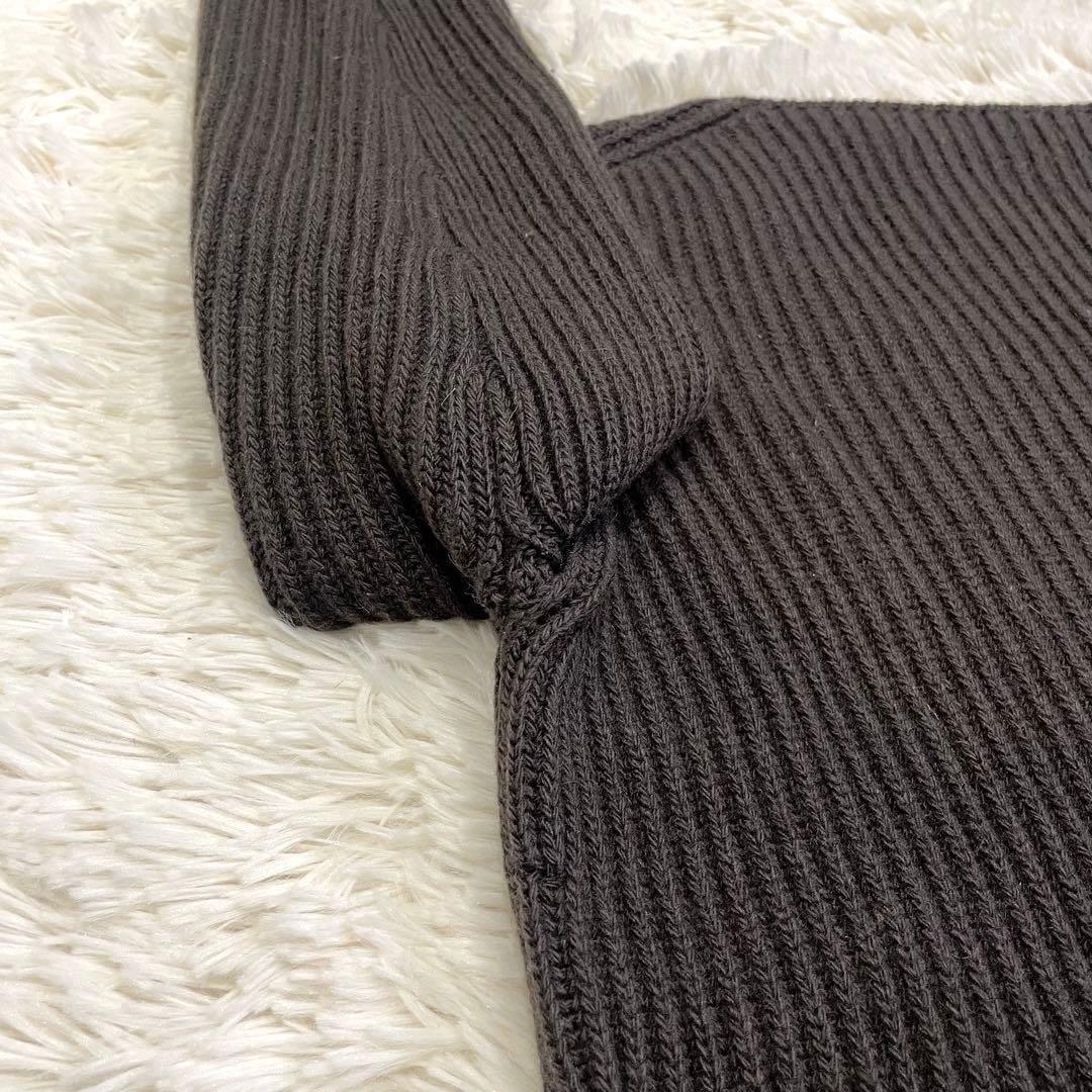 PRADA カシミヤ混 Vネック リブニット セーター ブラウン サイズ40