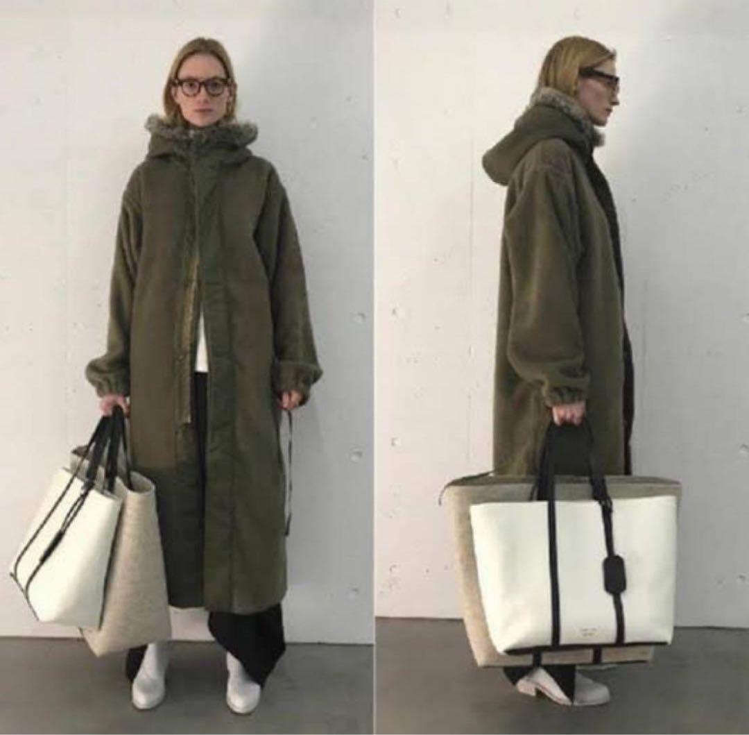 HYKE オリーブグリーン モッズコート S