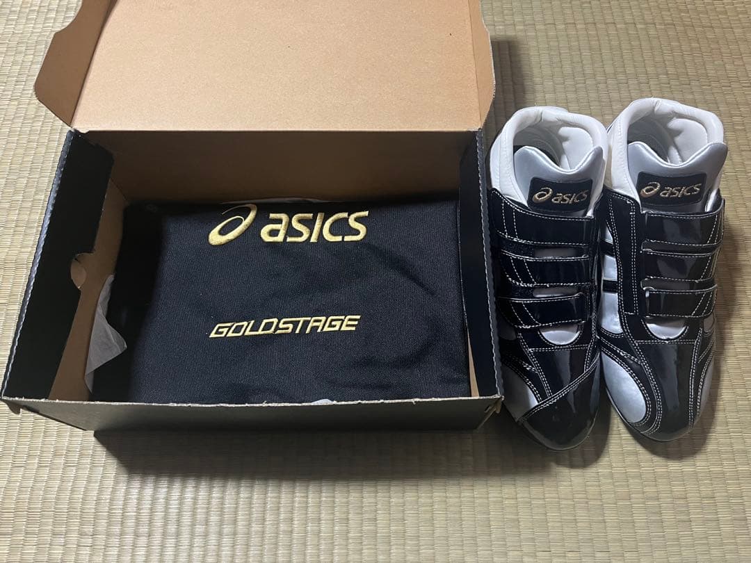 asics アシックス GOLDSTAGE スパイク ブラック/シルバー27cm