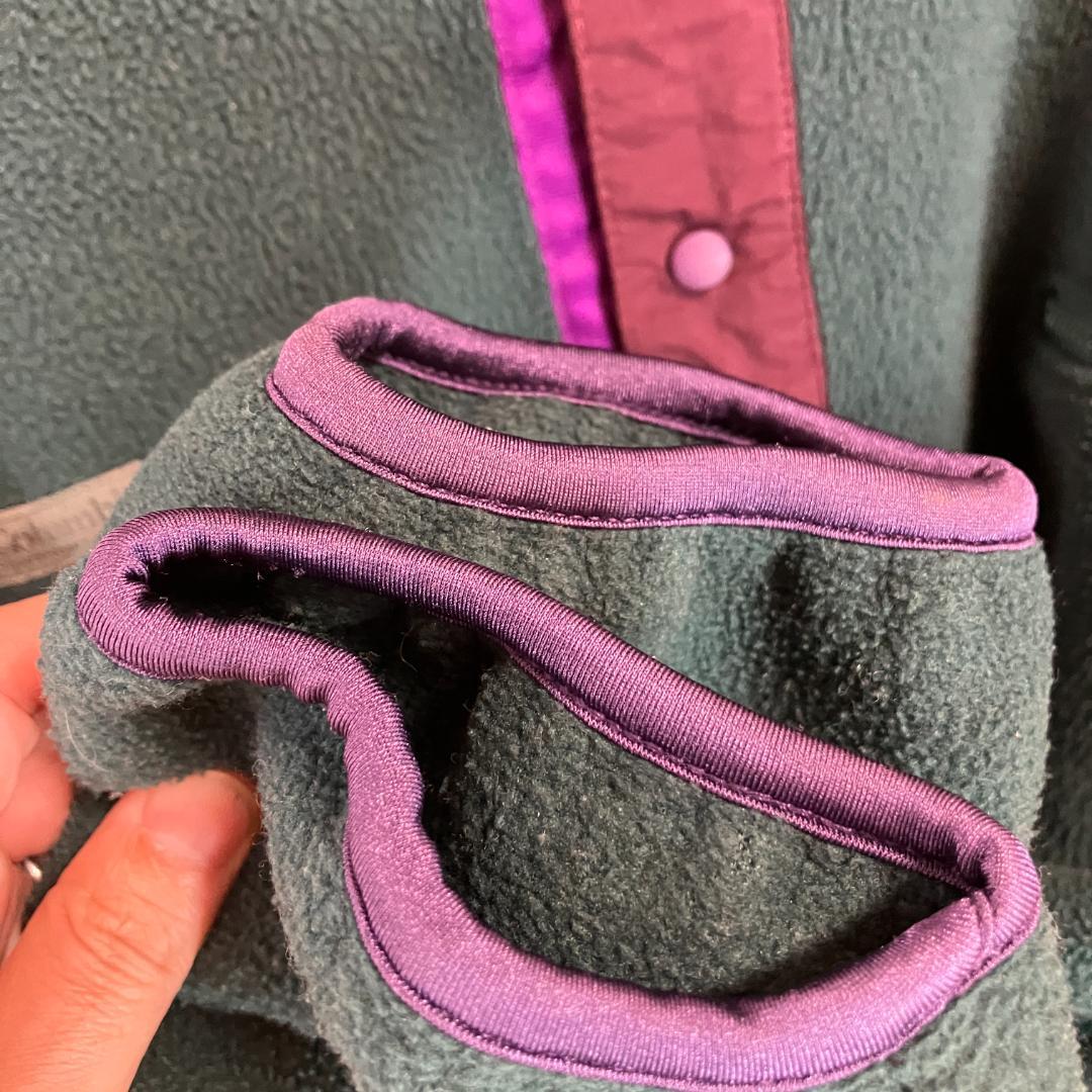 90s USA製 Columbiaコロンビア スナップT グリーンフリース L