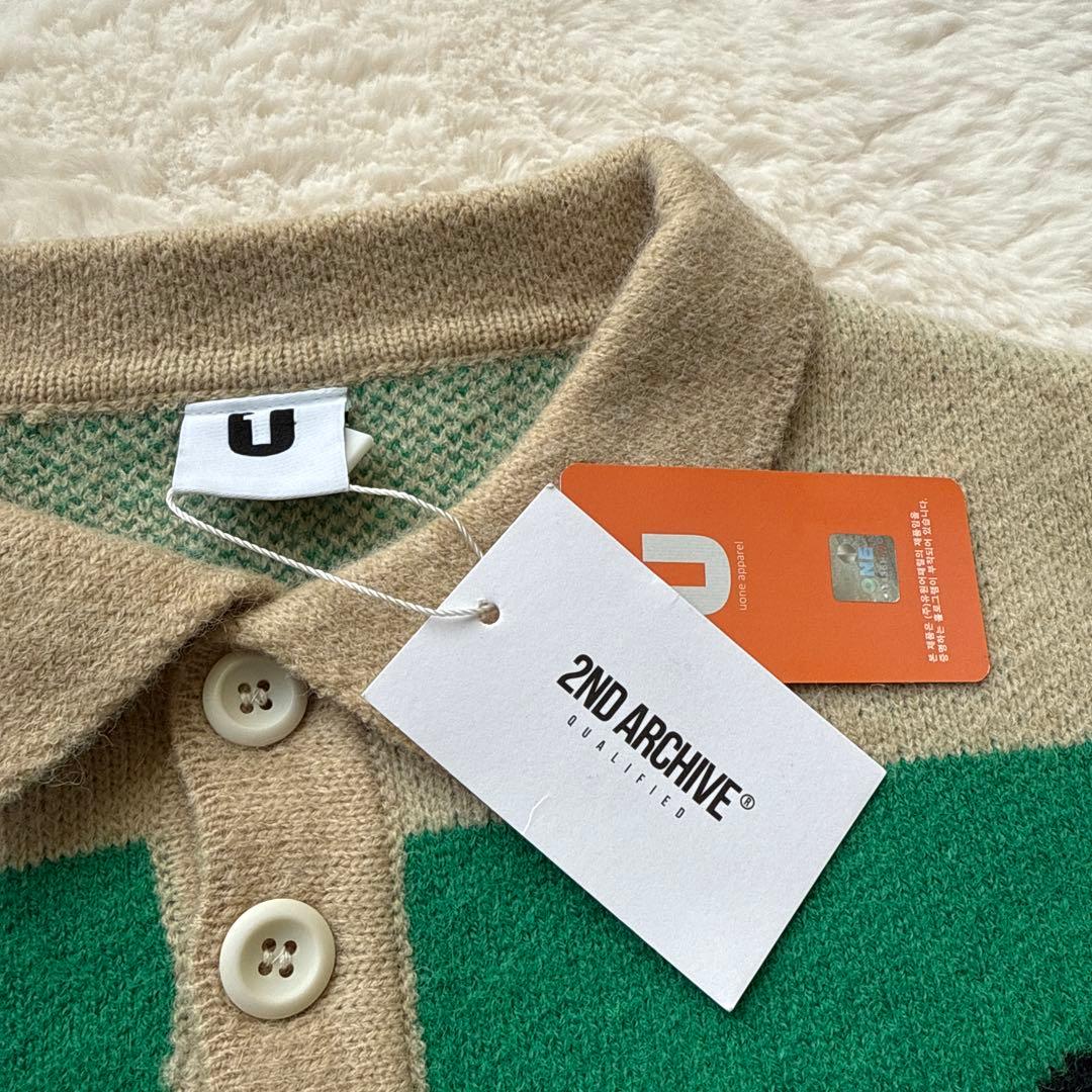 ディズニー ミッキー ハーフボタン ボーダーニット　LINK@/リンクアット