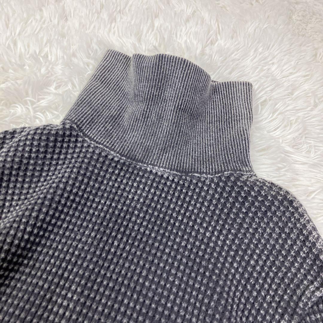 名作PORTER CLASSICフレンチサーマルニット ハイネック ワッフルXL