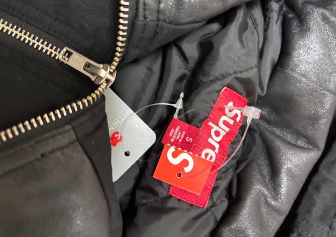 ジャケット・アウター Supreme Leather Collar Utility Jacket S