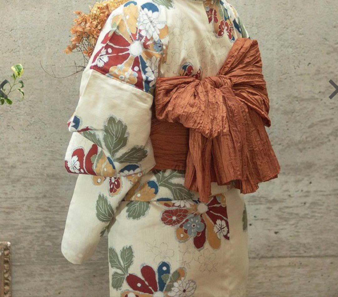 Dita浴衣古典菊　浴衣5点セット(ゆかた・帯・下駄・着付けマニュアル・腰ひも)