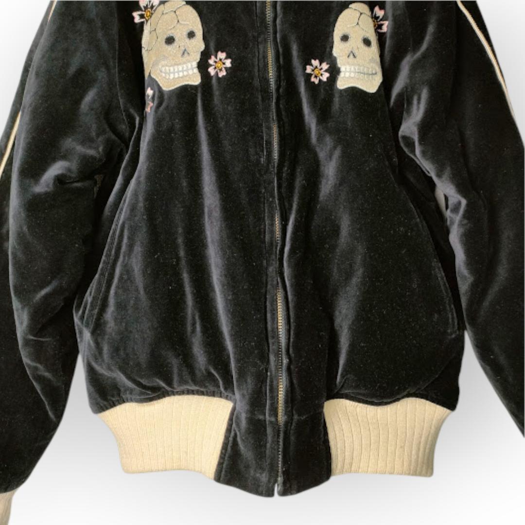 Pherrow’s 匠 別珍 スカジャン ベロア 髑髏 スカル S
