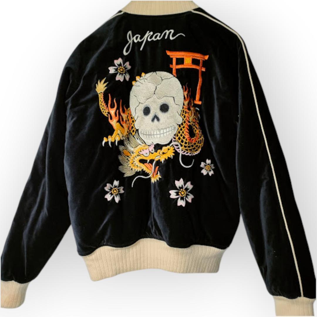 Pherrow’s 匠 別珍 スカジャン ベロア 髑髏 スカル S