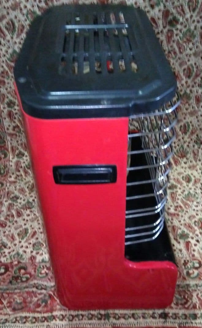 【昭和レトロ】希少♦NATIONAL S-3200 ストーブ 赤黒…ＬＰガス用