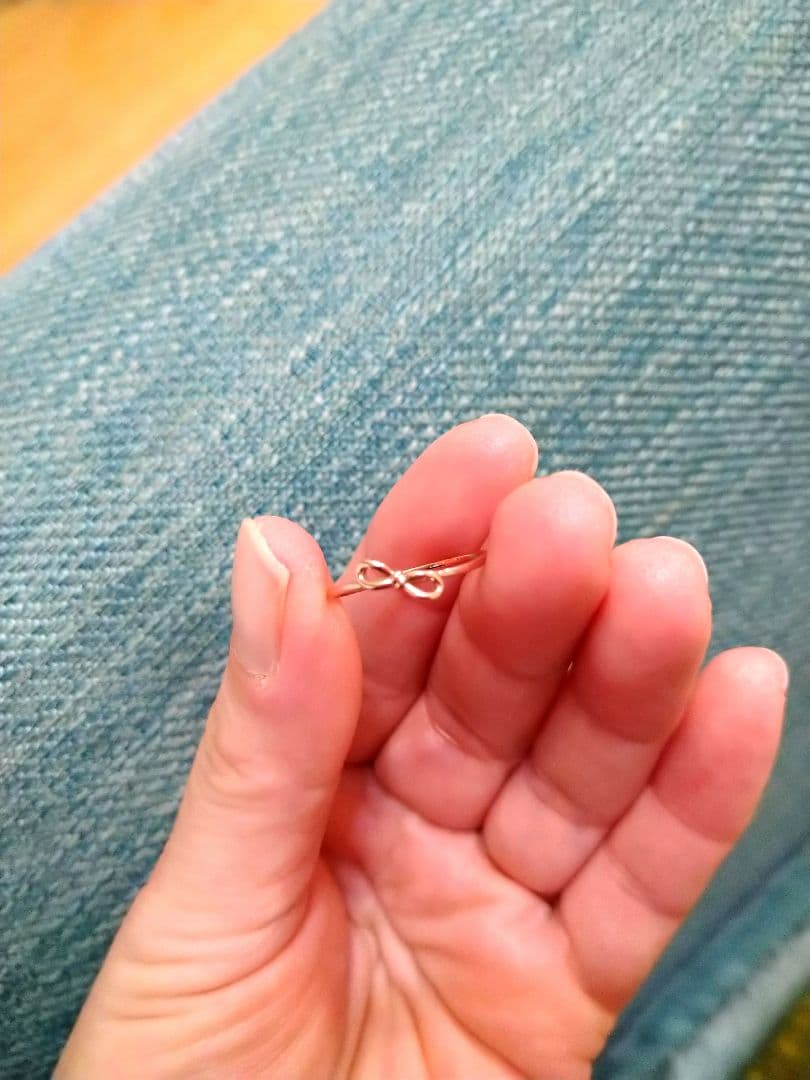 ｋ１０ＰＧ　リボンモチーフ　　　　　リング １２号