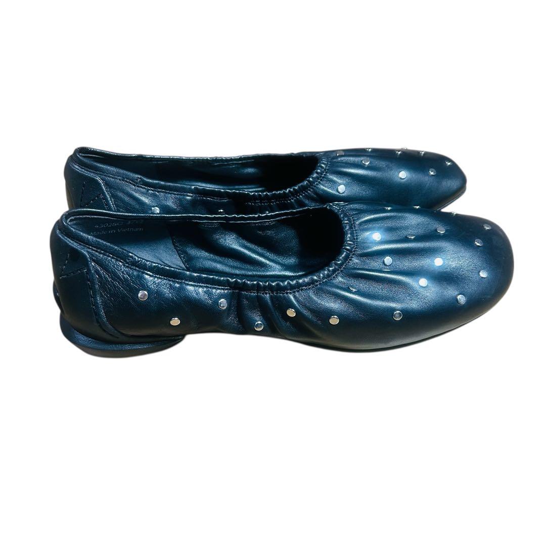 【美品】SHISEI シセイ ギャザーバレエシューズ スタッズ