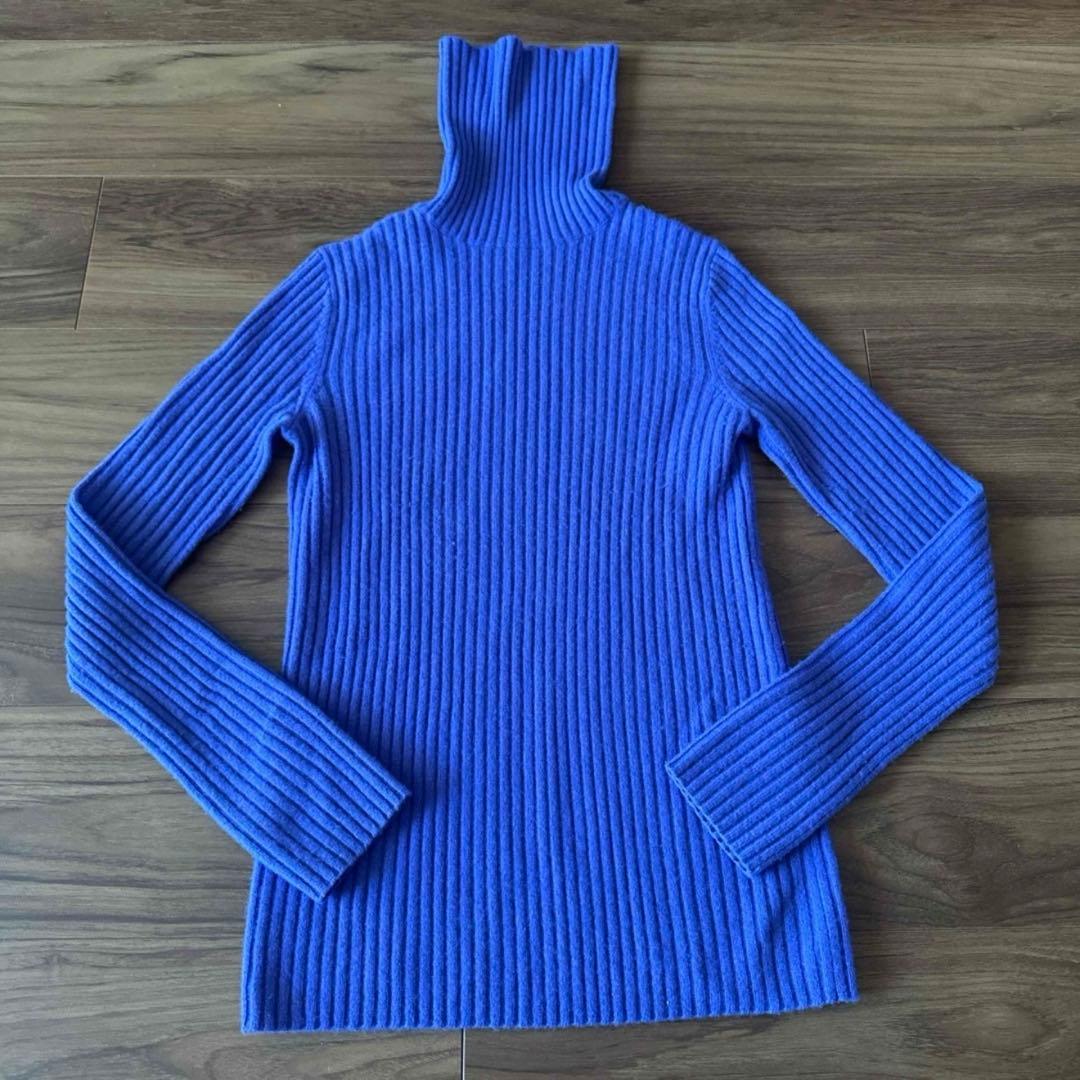 BLAMINK パープルタートルネックセーター 36