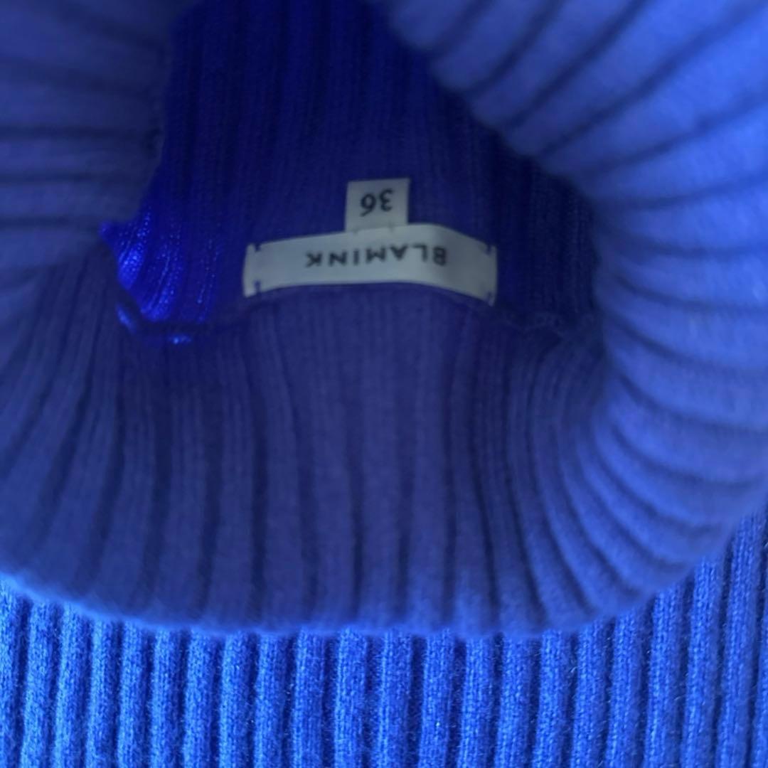 BLAMINK パープルタートルネックセーター 36