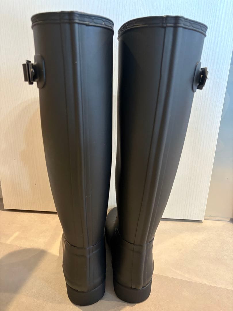 【NT】HUNTER ブラック 長靴 バックル付き　23センチ