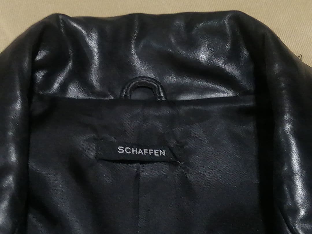 美品 SCHAFFEN Lサイズ 馬革 シングルライダース 襟付き